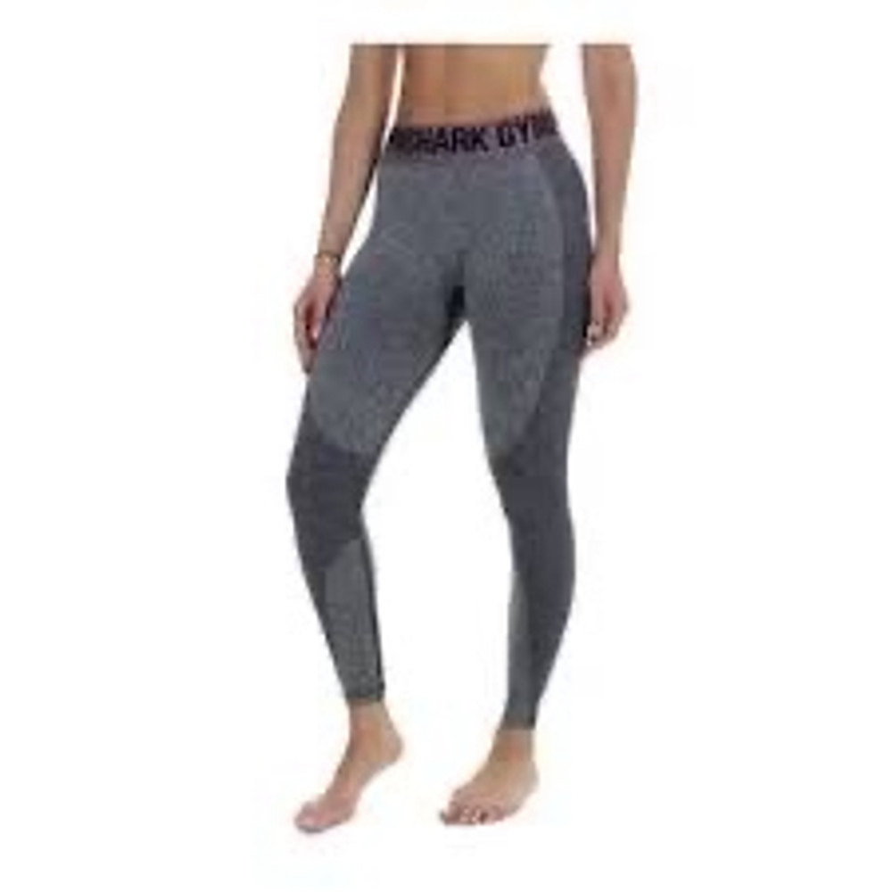 Gymshark Women’s Gray & Black High-Waisted Seamless Leggings - Size Medium